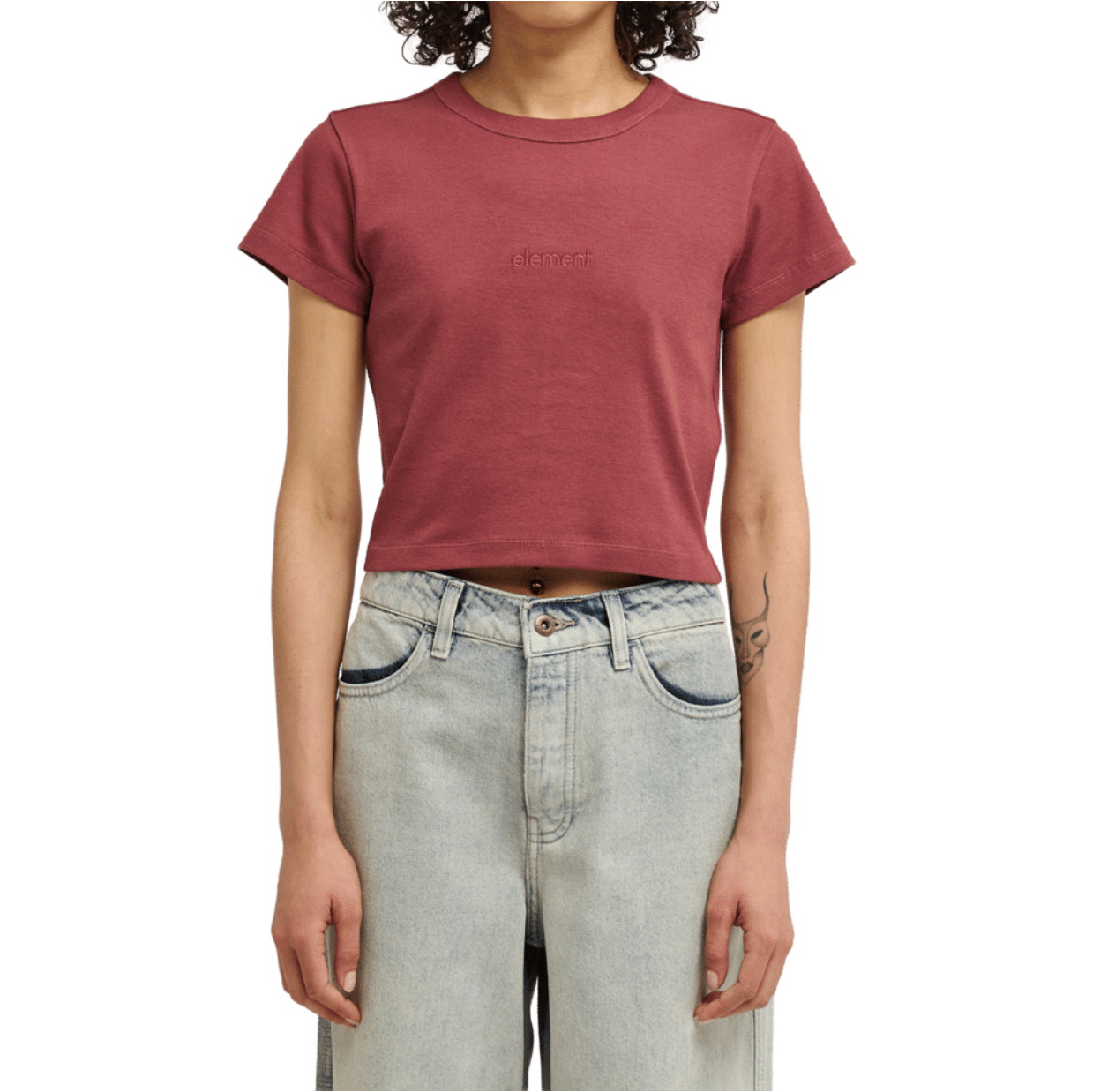 2026 Element Womens Lowcase Crop Tee ELJKT00117 - Nocturne